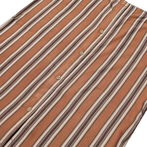 Rust Orange & White Button Down