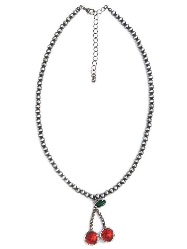 Cherry Navajo Pearl Necklace