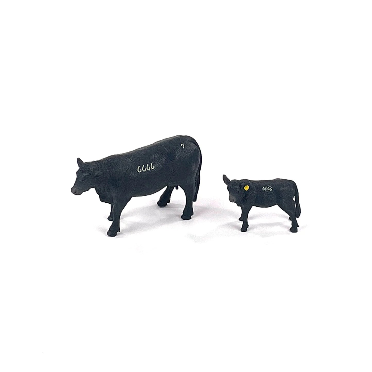 Toy Black Angus Ranch Set