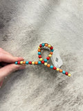 Faux Colored Bead Claw Clip