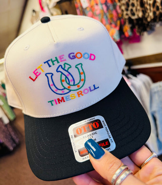 GOOD TIMES ROLL TRUCKER HAT