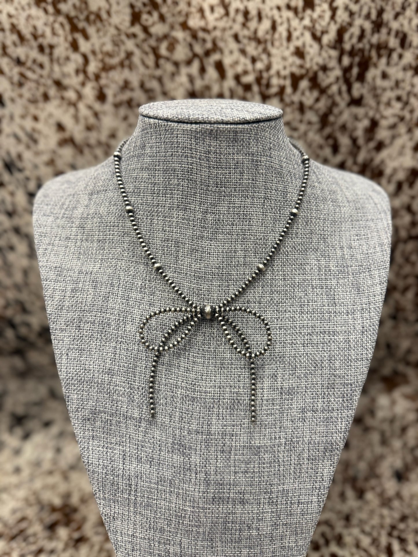 Silver Star Navajo Bow Necklace