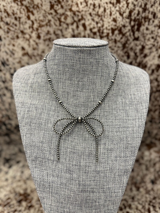 Silver Star Navajo Bow Necklace