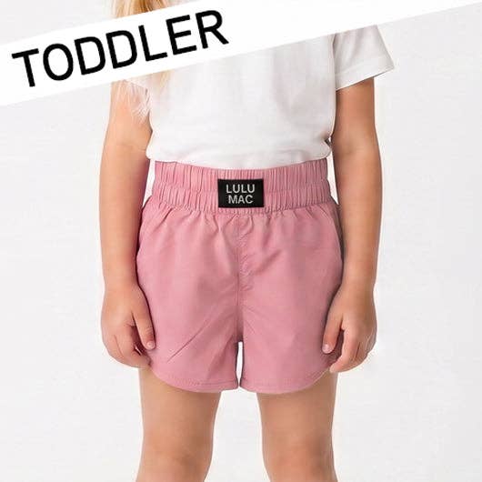 LULU MAC TODDLER SOLID SHORT- BUBBLEGUM
