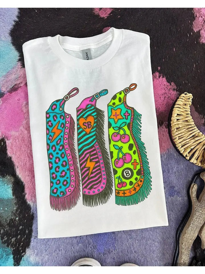 Electric Cowgirl Chaps Graphic Tee