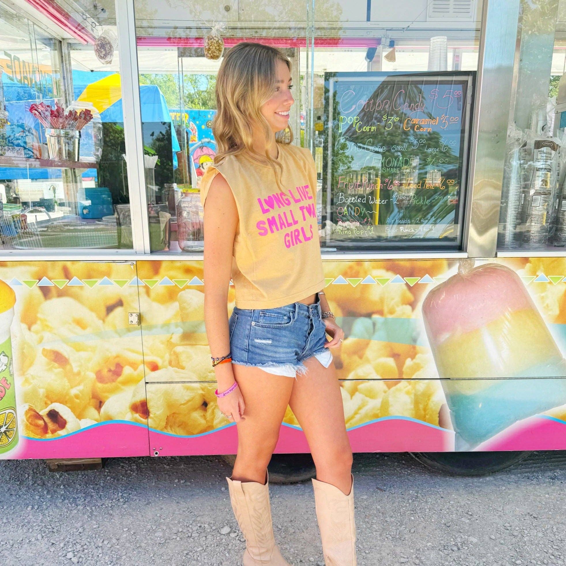 Long Live Small Town Girls Muscle Tee