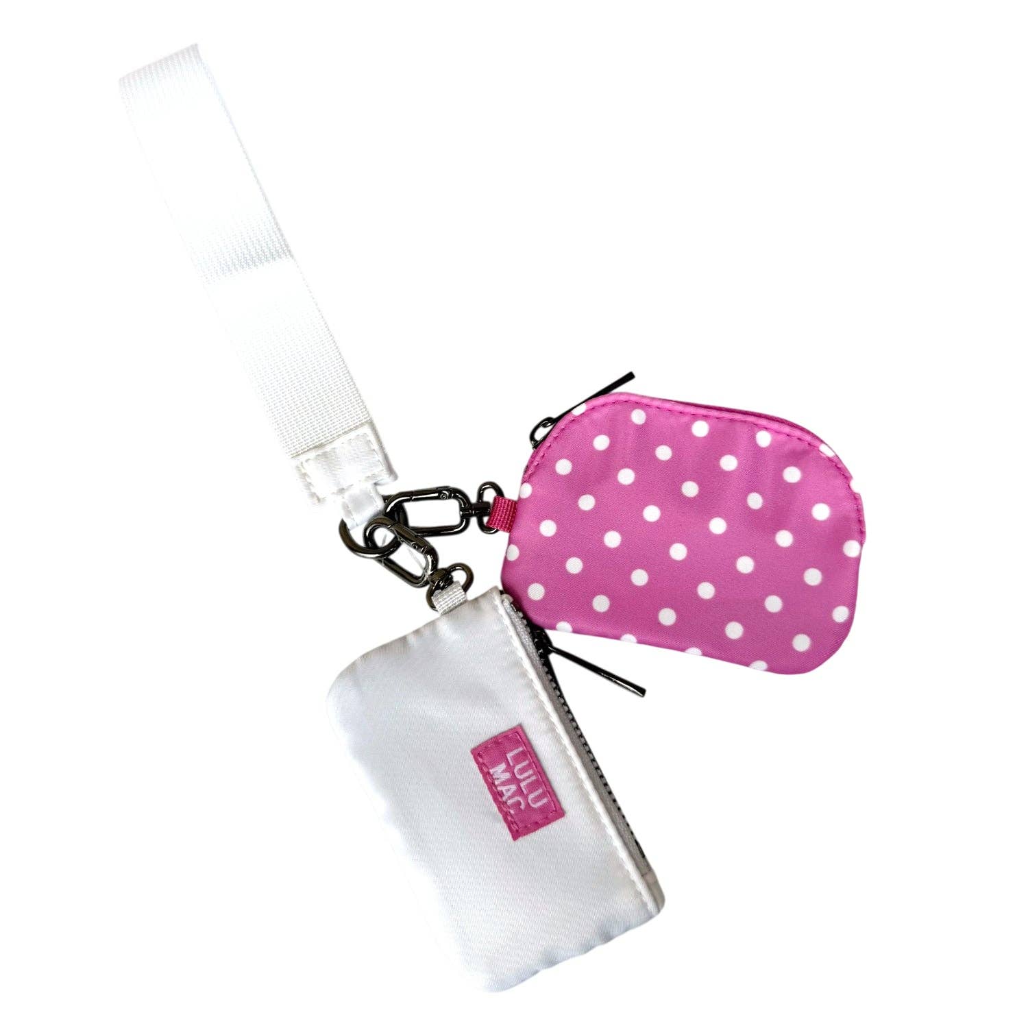 LULU MAC WRISTLET- PINK POLKA DOT