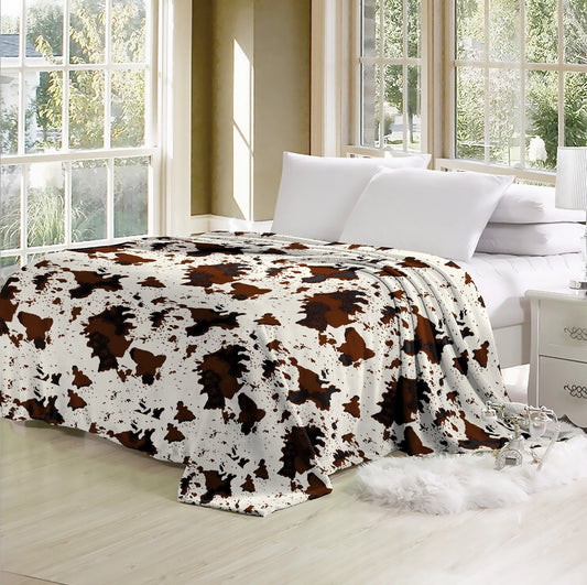 Cow Print Blanket - King Size