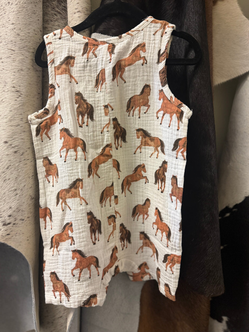 Horses Sleeveless Shortie Romper