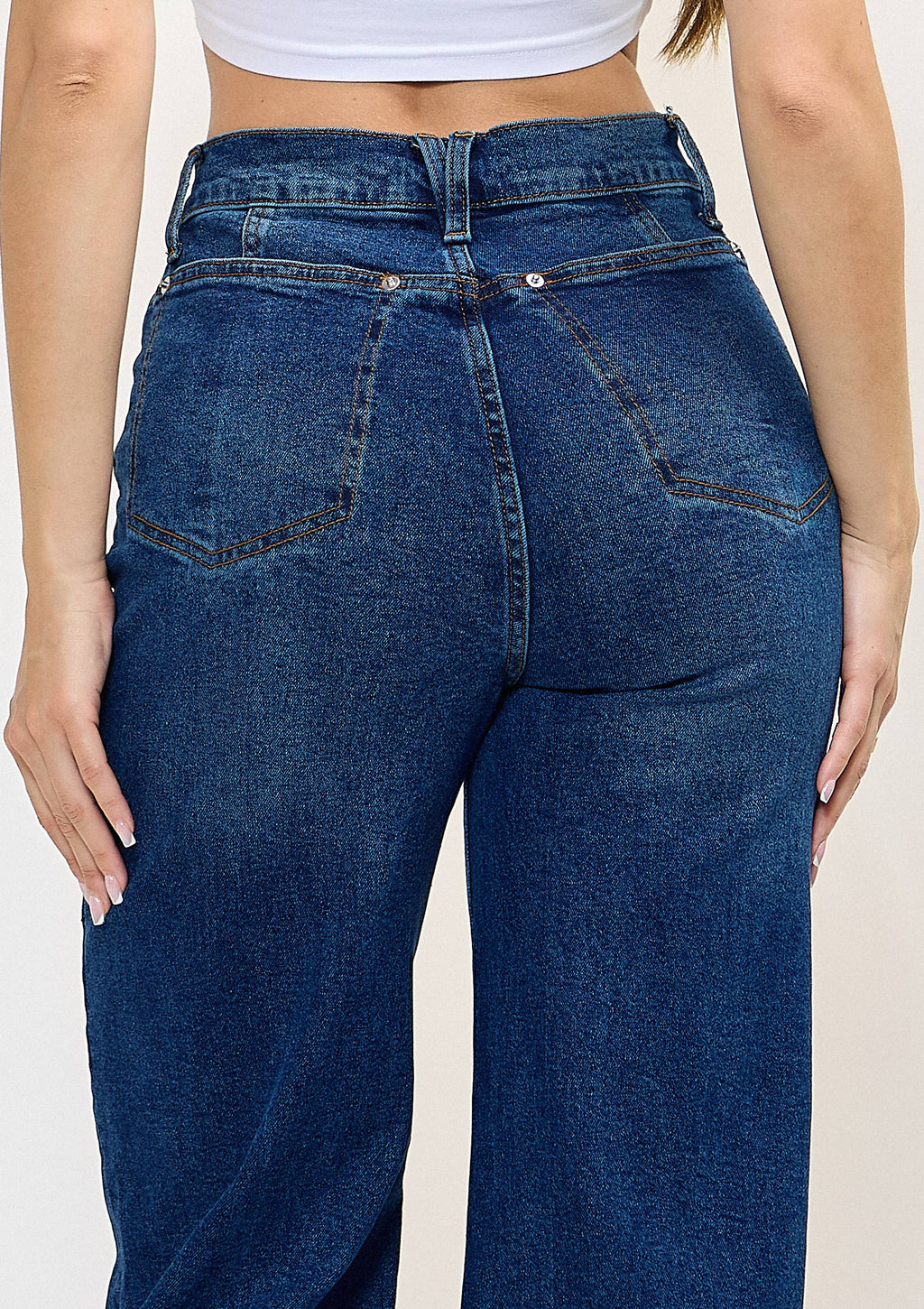 The Stacy- High Rise Cuff Jeans