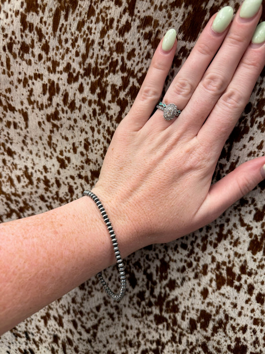 4MM Navajo Pearl Saucer Bracelet