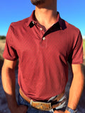 Performance Polo - Vintage Helmets - Maroon