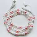 Pink Bow Bead Charging Cable