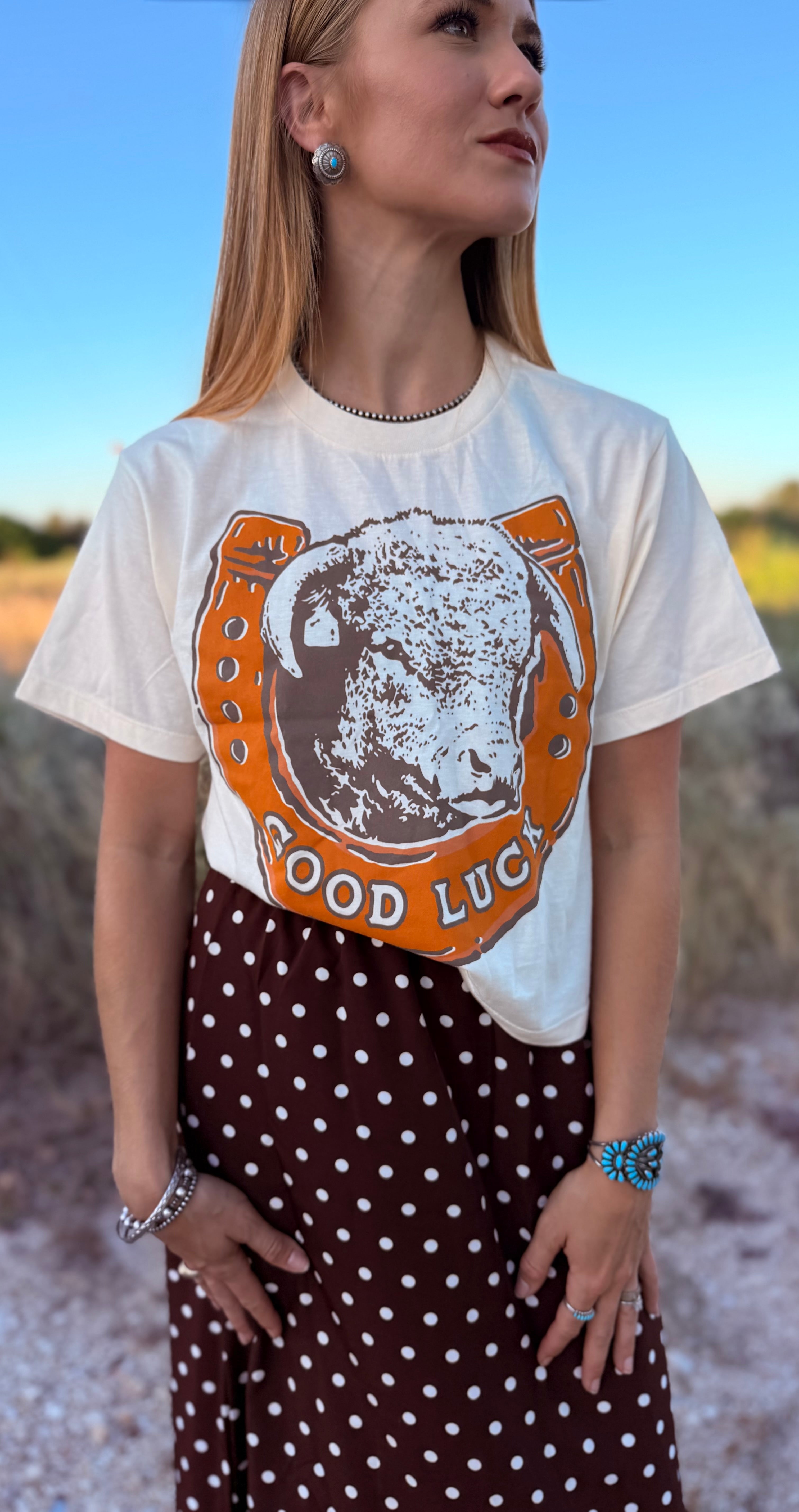 Good Luck Hereford Cropped Tee