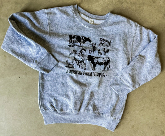 Western AFC 'Animals' Grey Crewneck