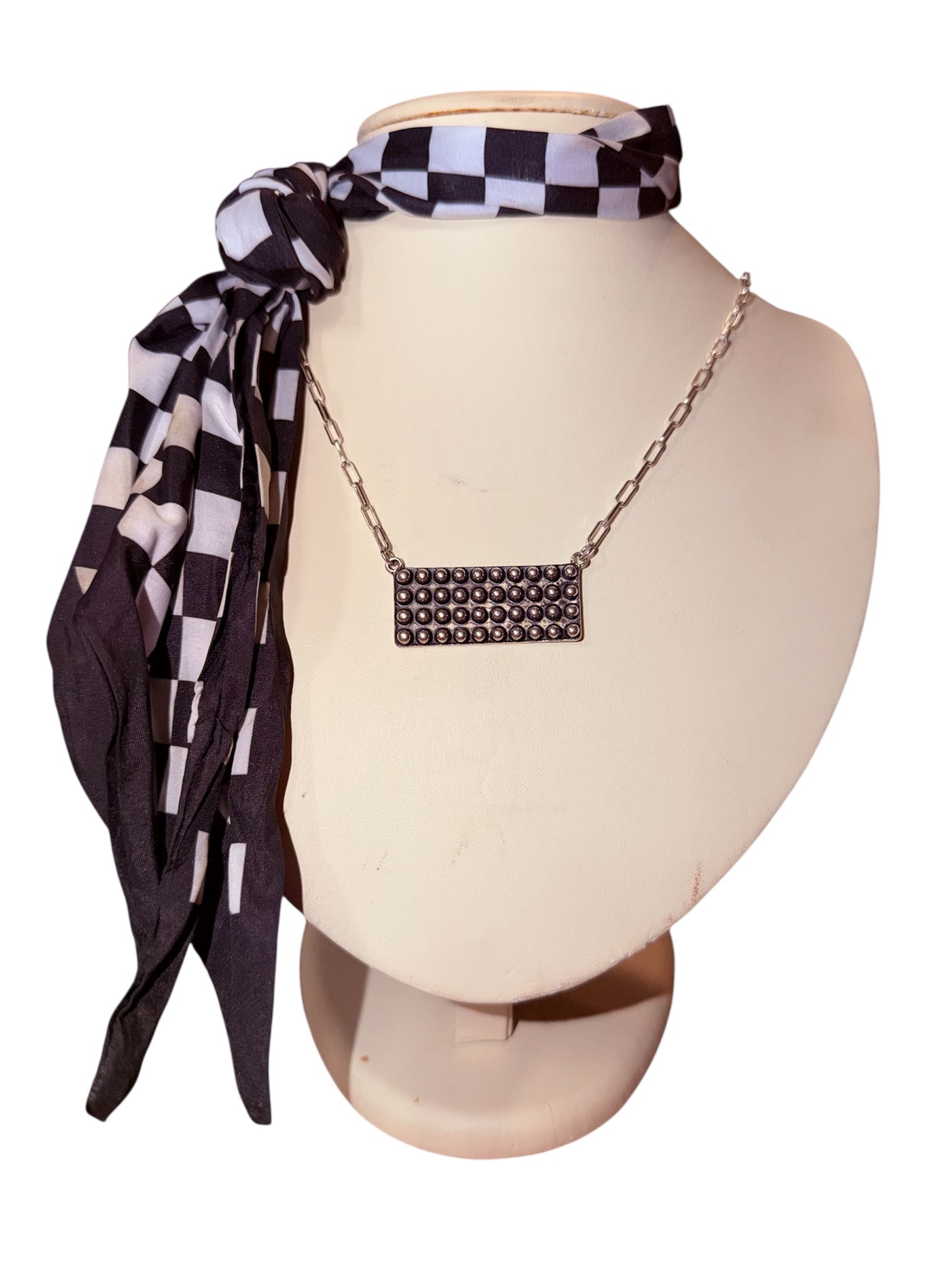 Studded Bar Necklace & Earrings Set