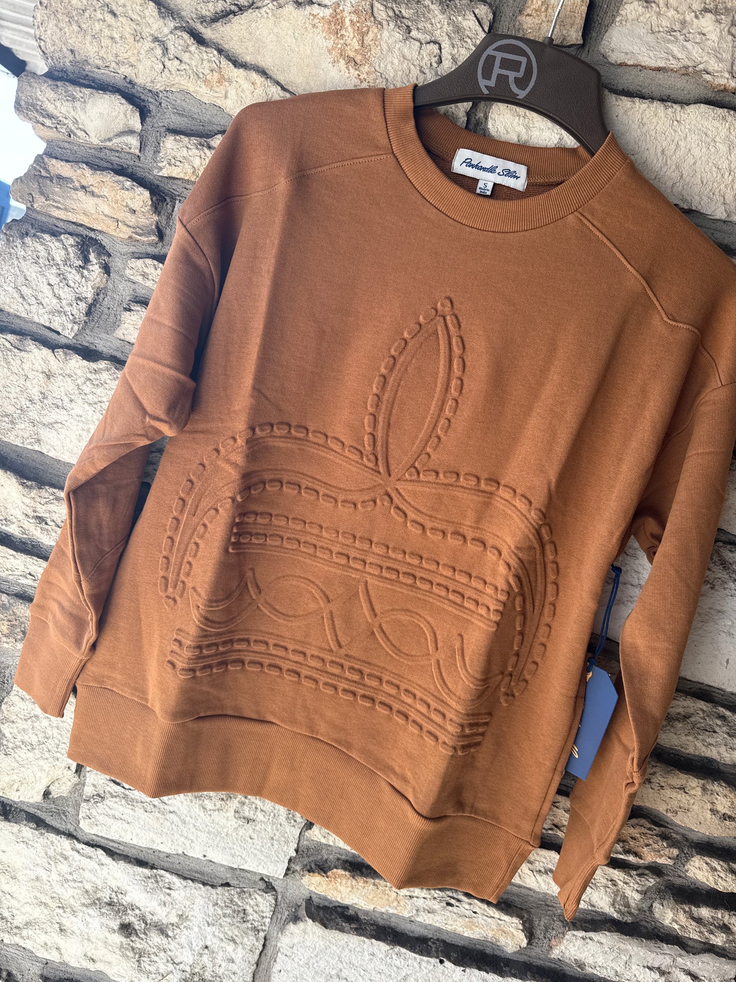 Rock N Roll Denim Boot Stitch Sweater