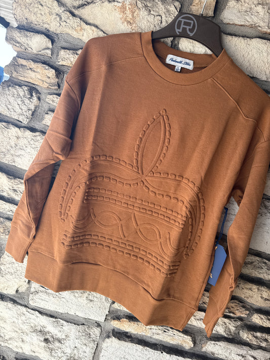 Rock N Roll Denim Boot Stitch Sweater