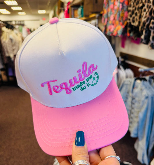 TEQUILA MADE ME TRUCKER HAT