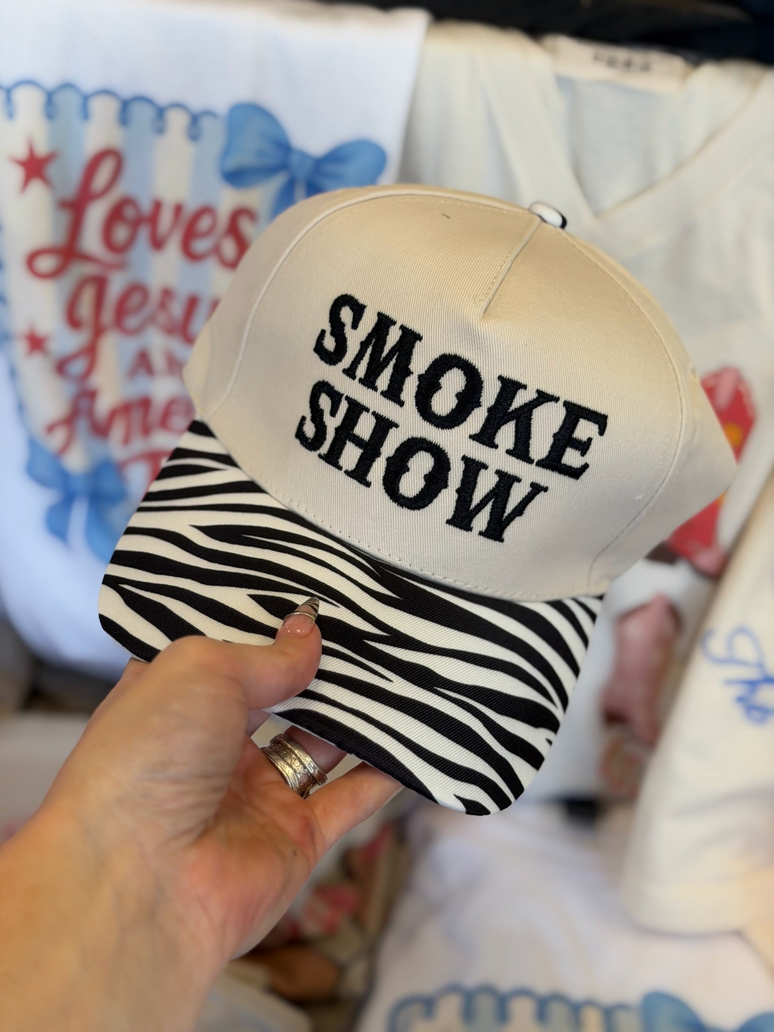 SMOKESHOW TRUCKER HAT- ZEBRA