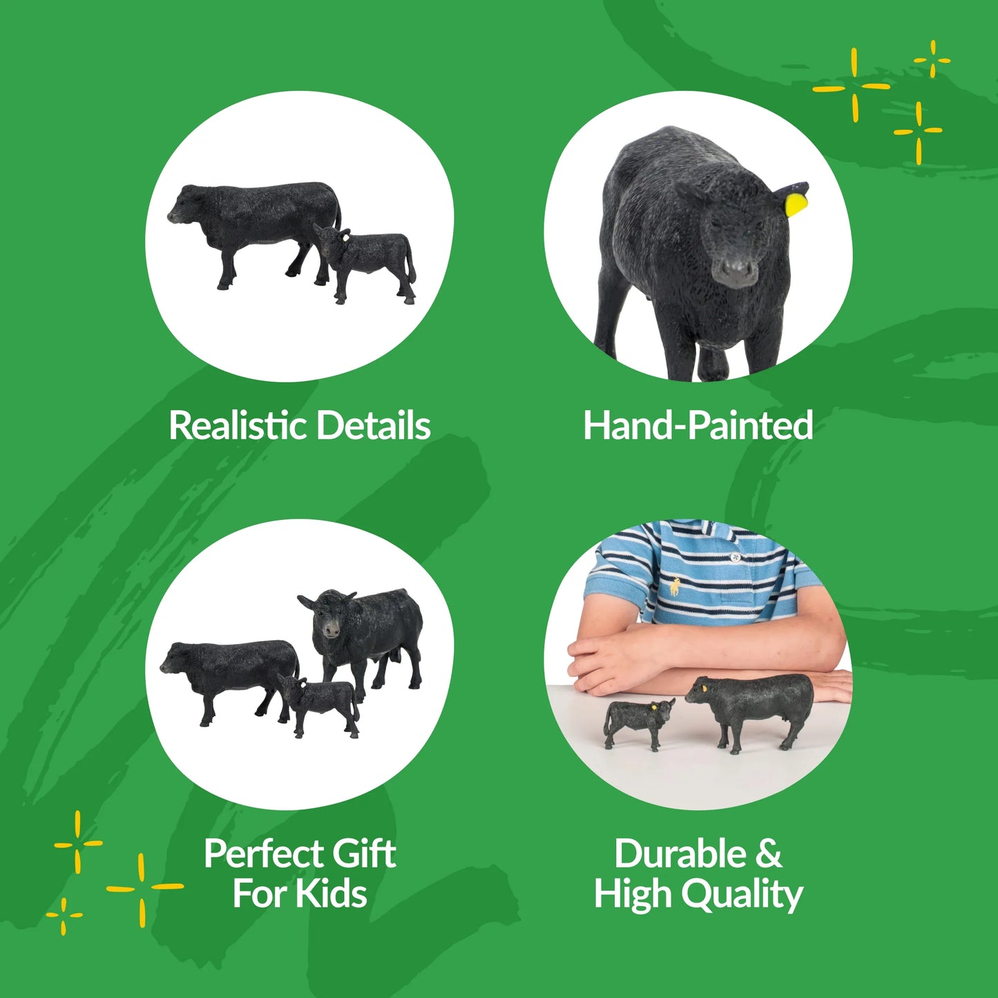 Angus Cow Calf Pair Toy