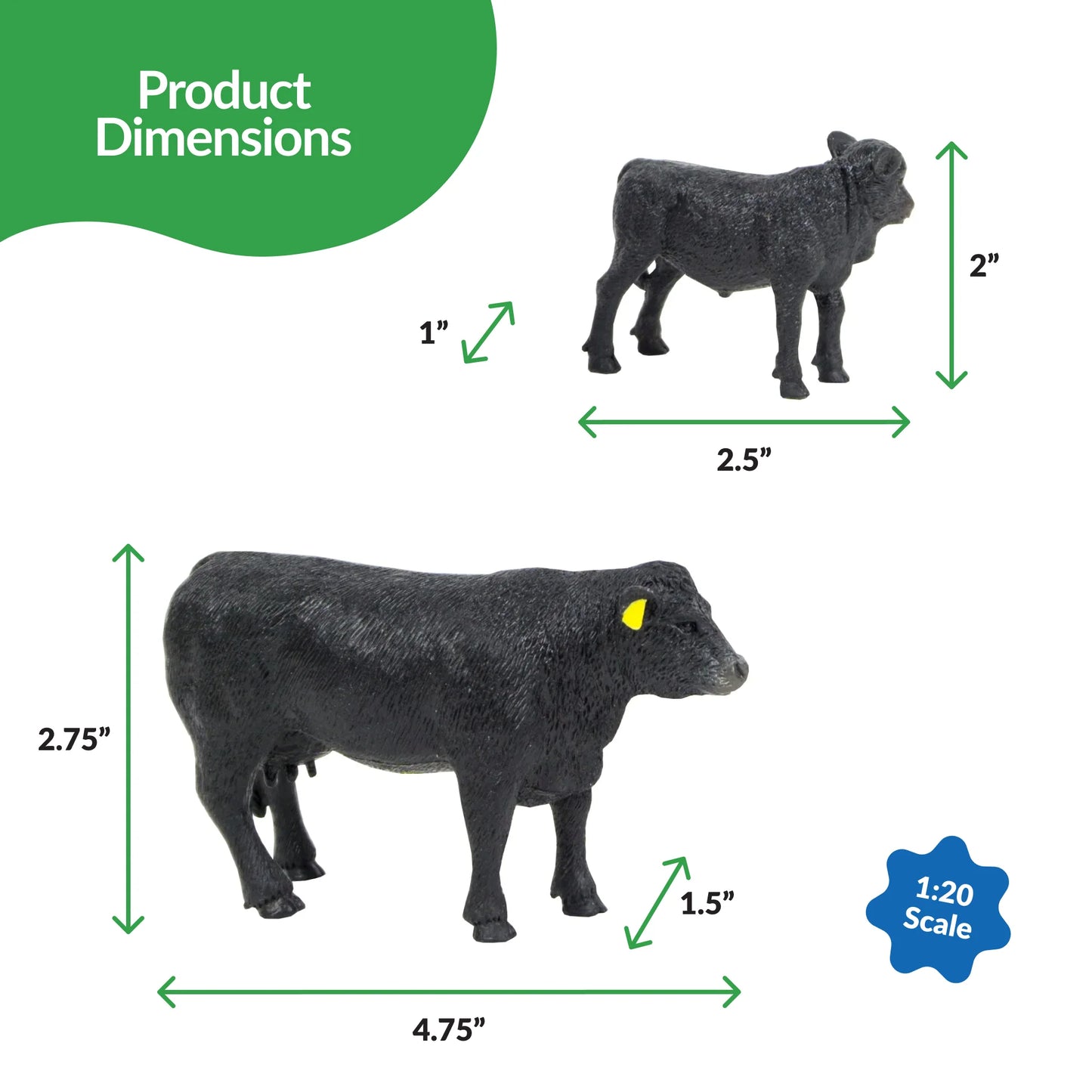 Angus Cow Calf Pair Toy