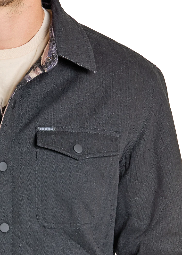 Reversible Aztec Herringbone Shirt Jacket