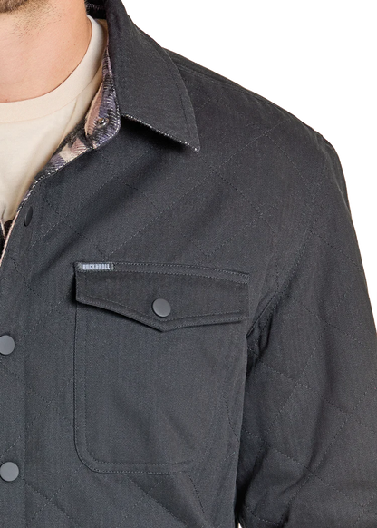 Reversible Aztec Herringbone Shirt Jacket