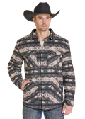 Reversible Aztec Herringbone Shirt Jacket