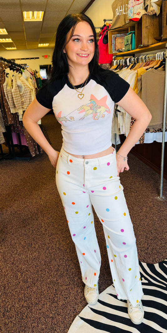 The Julsie Polka Dot Jeans