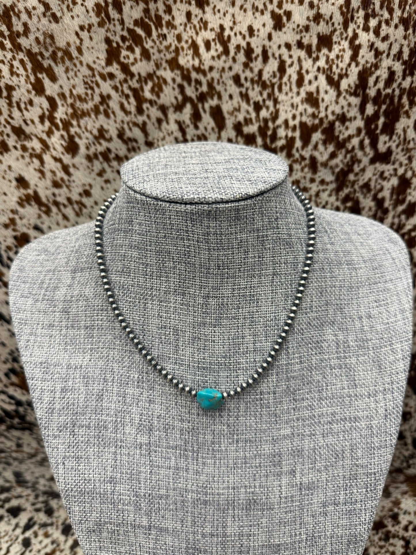 Chunky Turquoise Stone Navajo Necklace