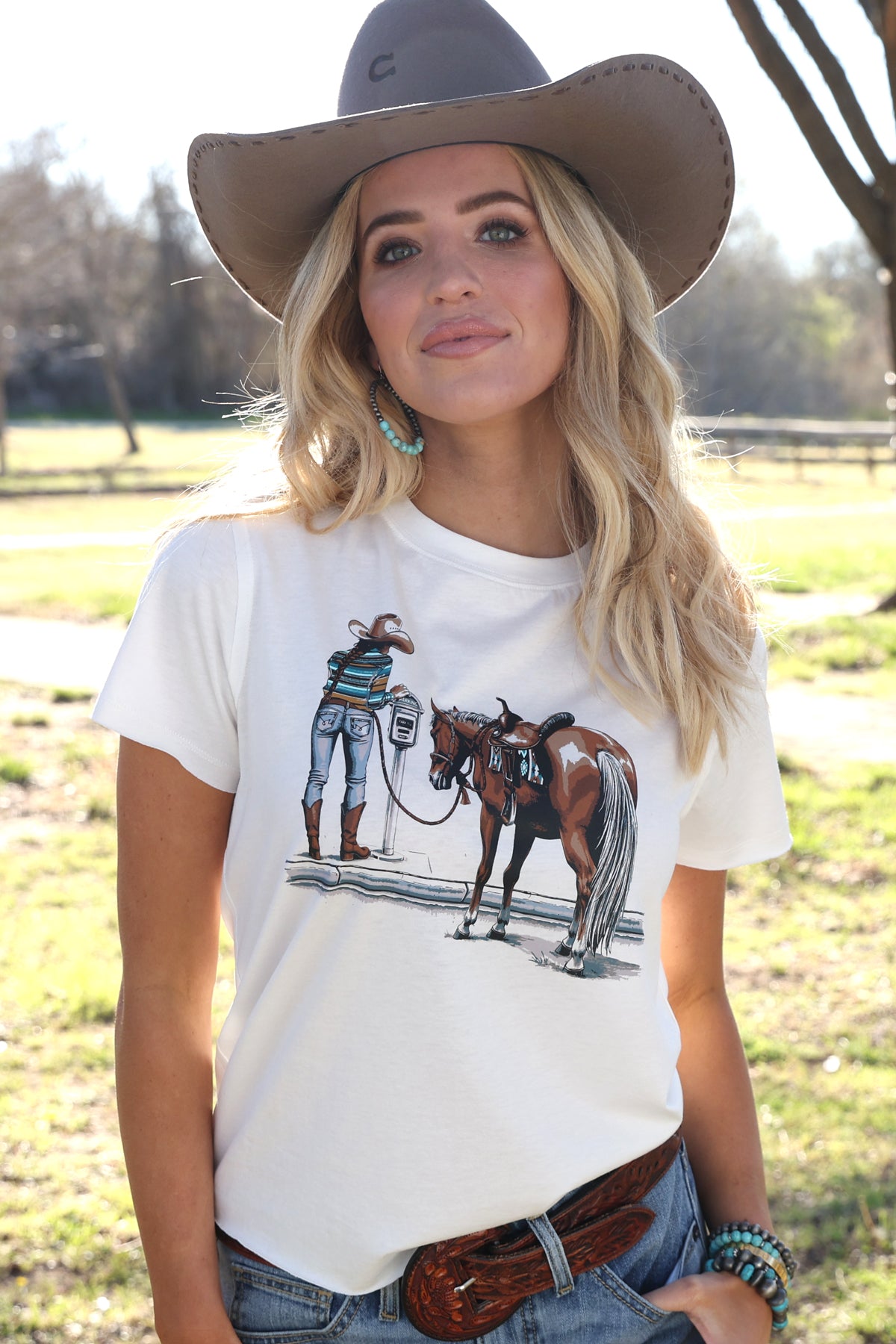 High Noon Cowgirl Crop Tee