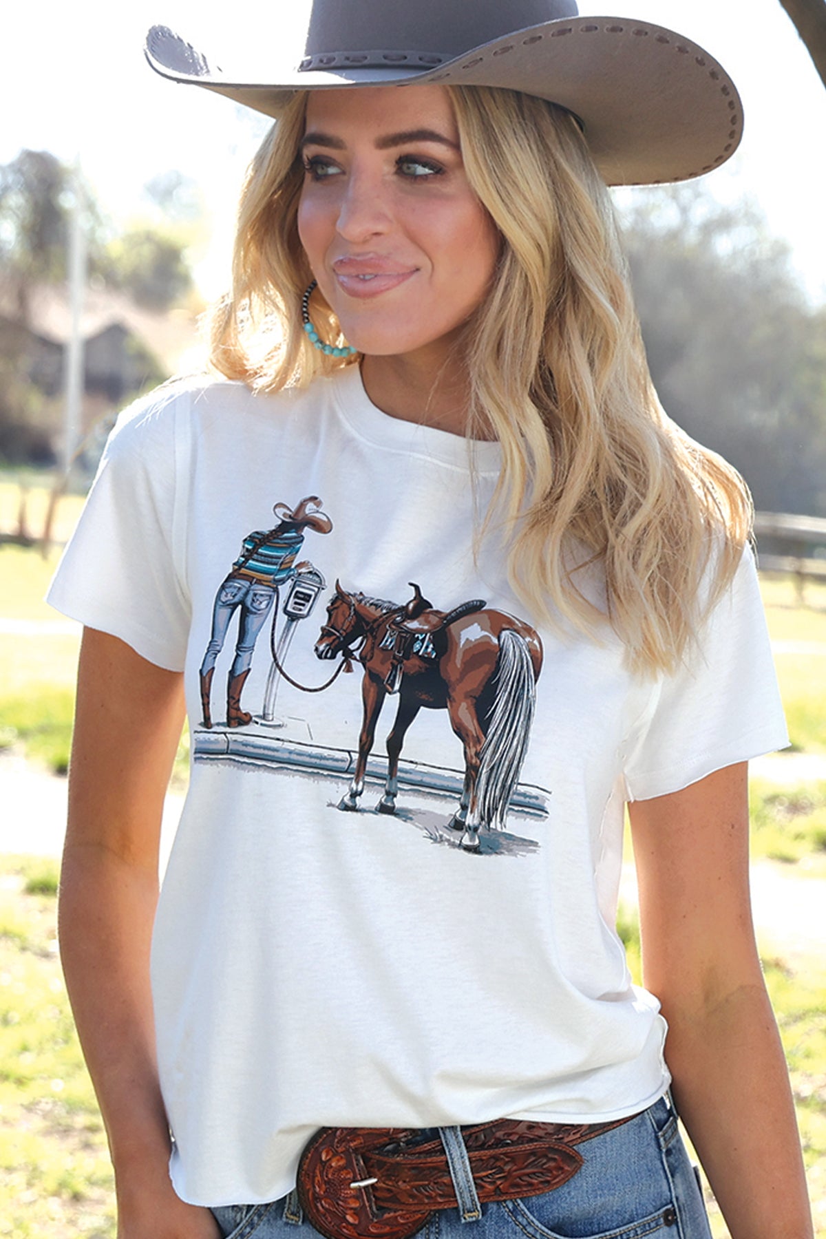 High Noon Cowgirl Crop Tee