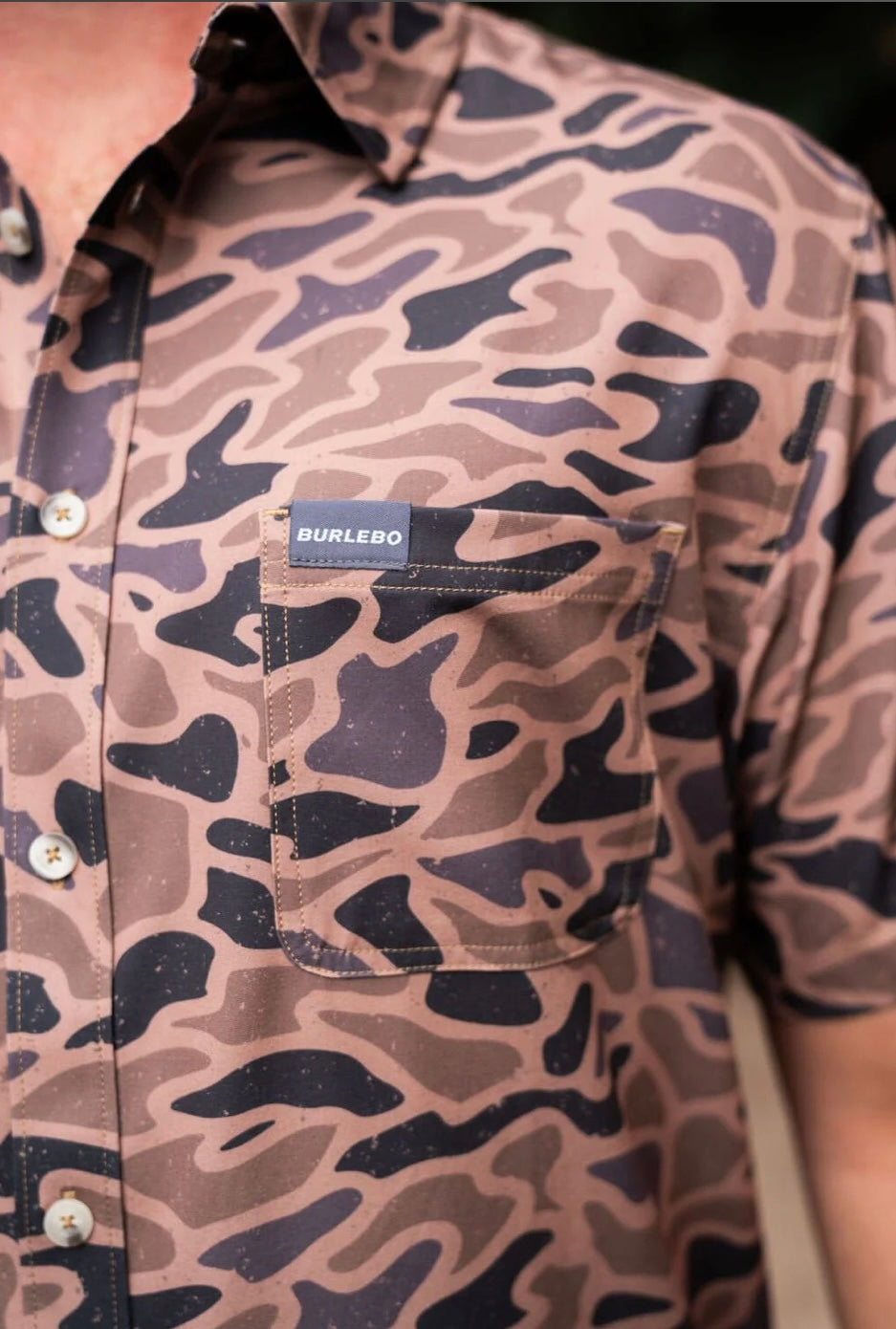 Burlebo Performance Button Up Gauge Camo