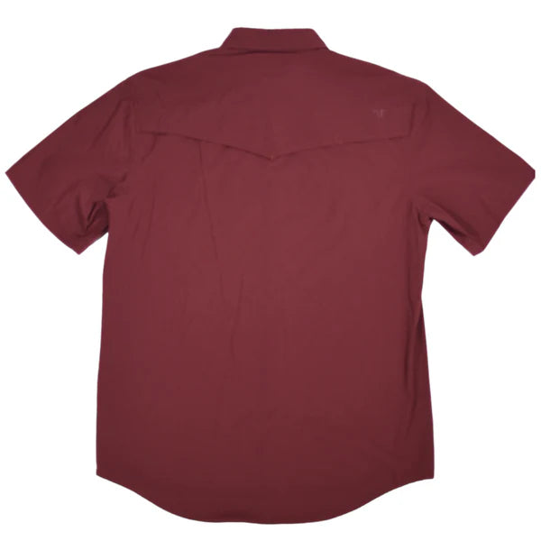 Core Men's Maroon Short Sleeve Snap Shirt