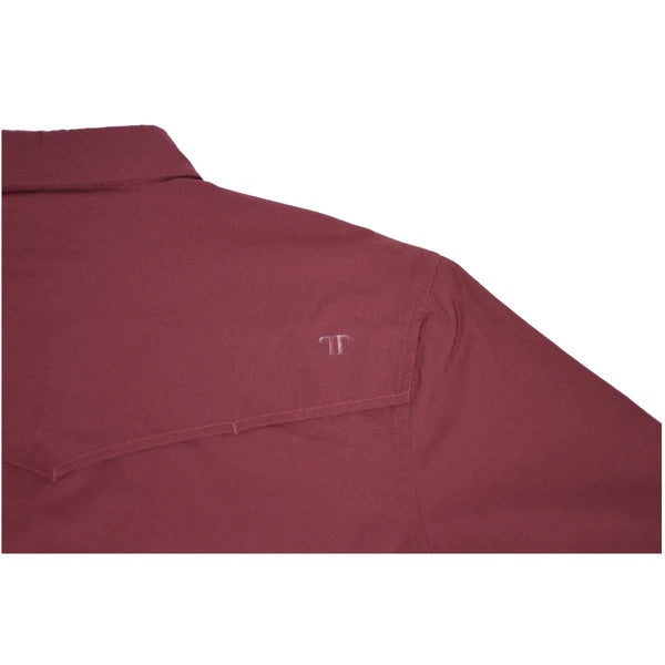Core Men's Maroon Short Sleeve Snap Shirt