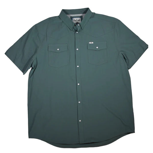 Core Men's Teal Short Sleeve Snap Shirt
