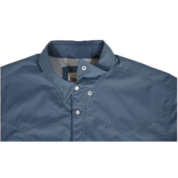 Core Men's Blue Long Sleeve Snap Shirt