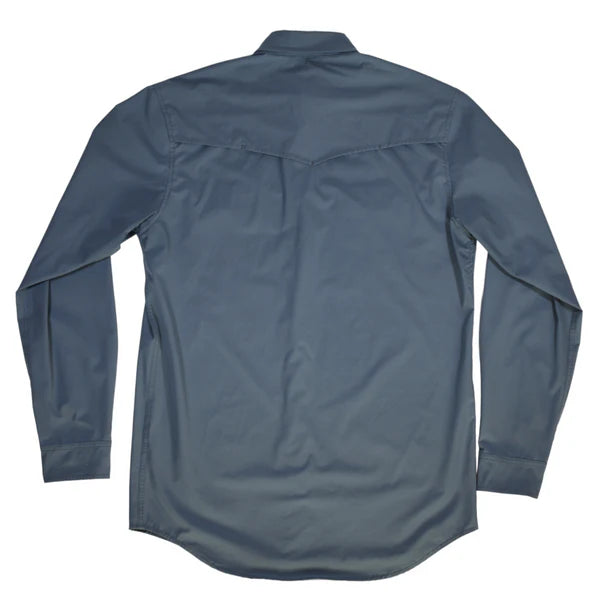Core Men's Blue Long Sleeve Snap Shirt