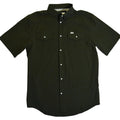 Core Men's Olive Green Short Sleeve Snap Shirt
