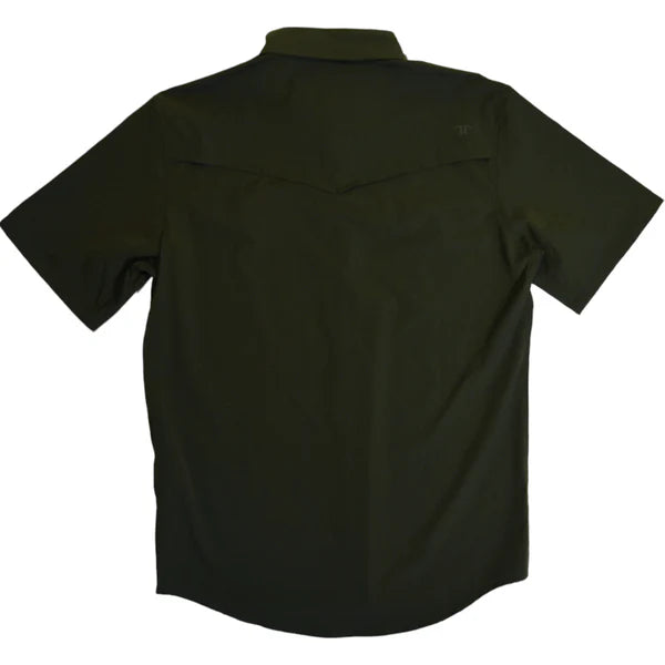 Core Men's Olive Green Short Sleeve Snap Shirt