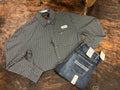 Rock N Roll Denim Geo Printed Long Sleeve Button Down