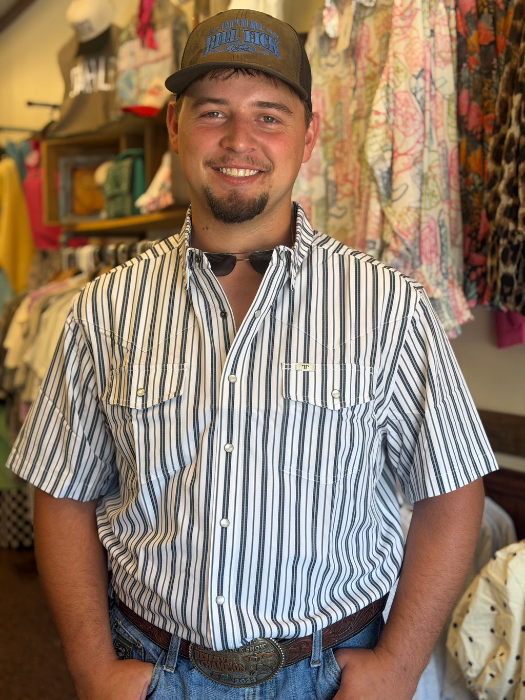 The Jack Short Sleeve Pearl Snap Shirt in Black