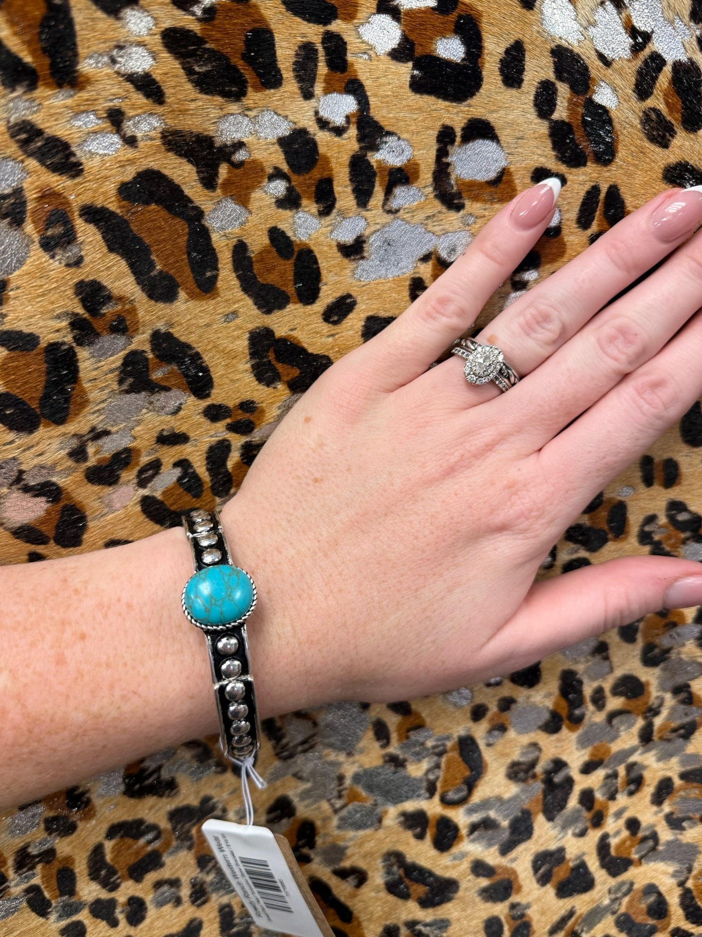 Small Faux Pearl Turquoise Stone Bracelet