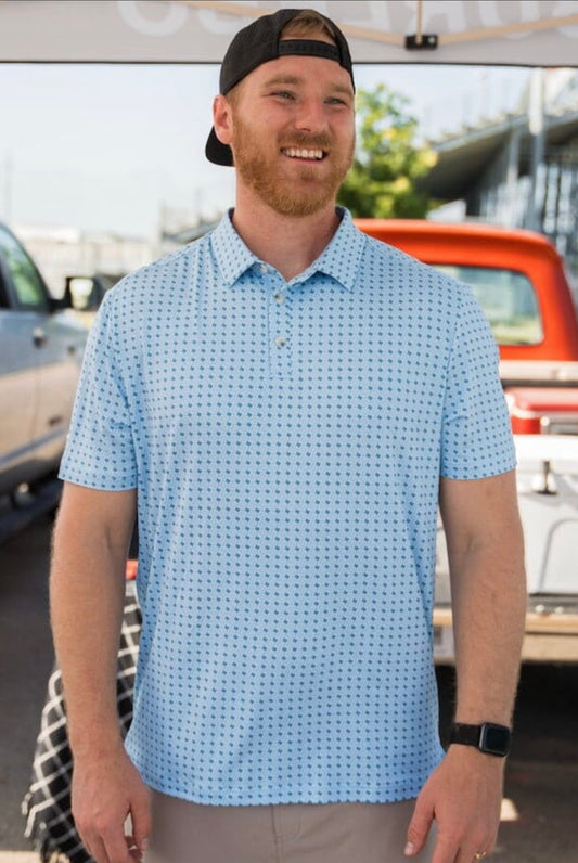 Burlebo Performance Polo Classic Texas Light Blue