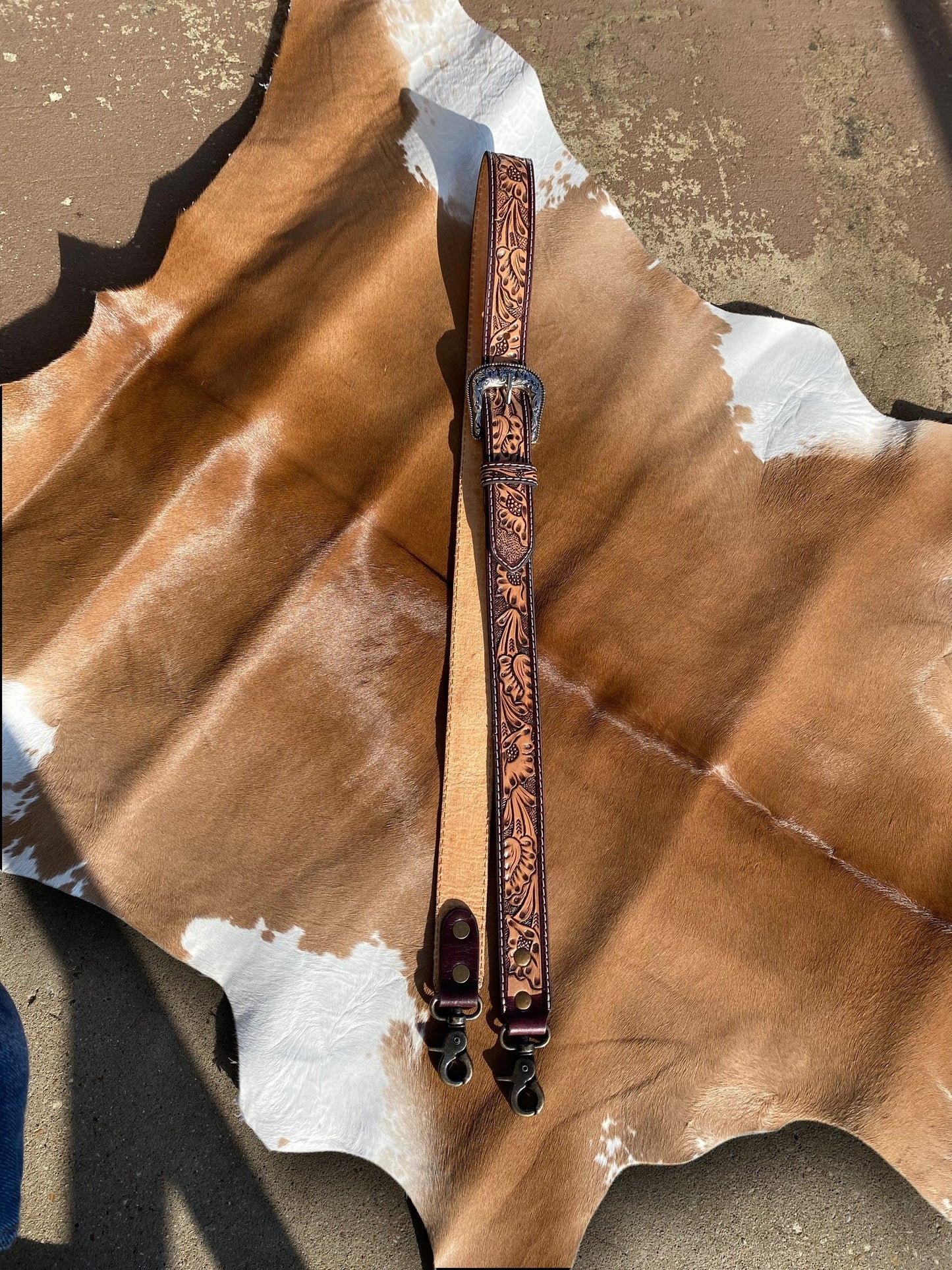 Leather Buckle Purse Strap
