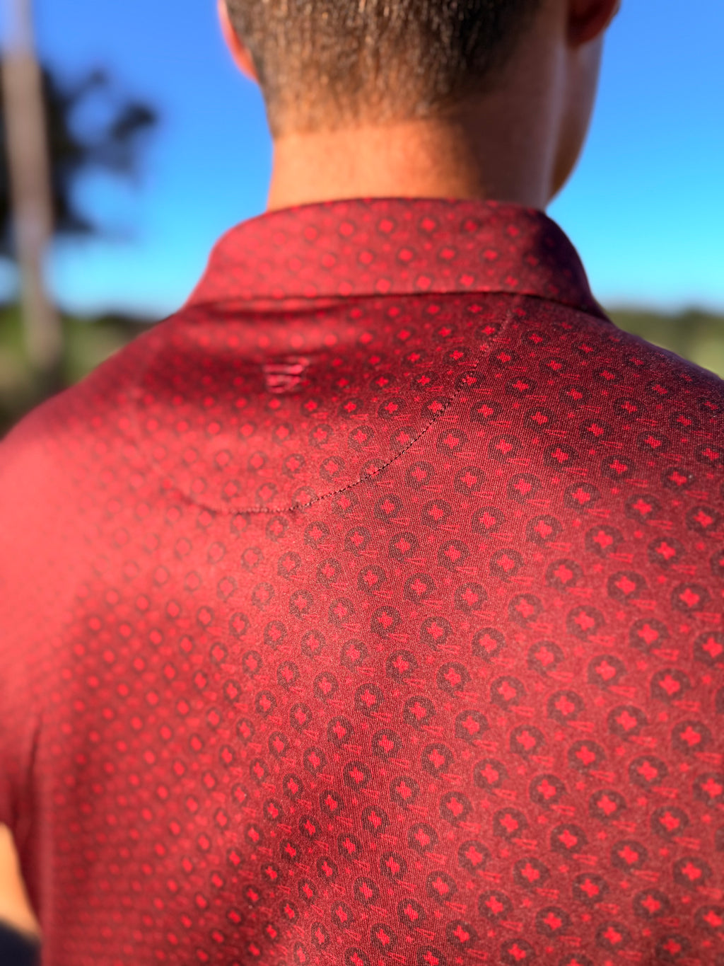 Performance Polo - Vintage Helmets - Maroon