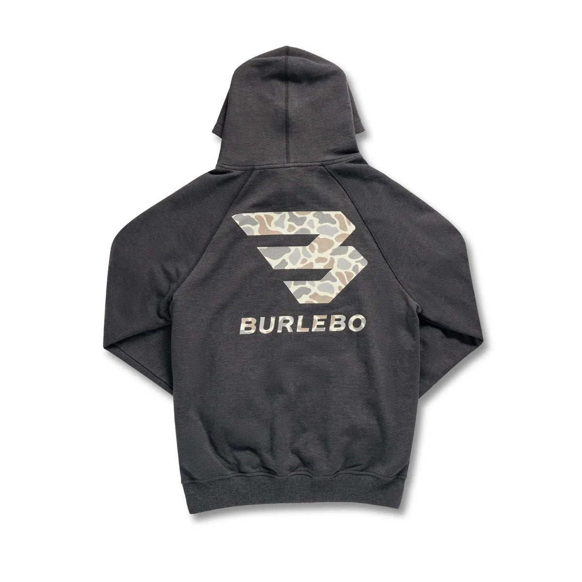 Fleece Hoodie - Camo Signature Logo - Heather Black