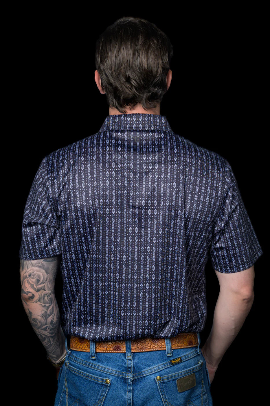 Polo- Black Aztec