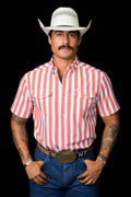 The Liam in Salmon - Short Sleeve Snap